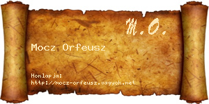 Mocz Orfeusz névjegykártya